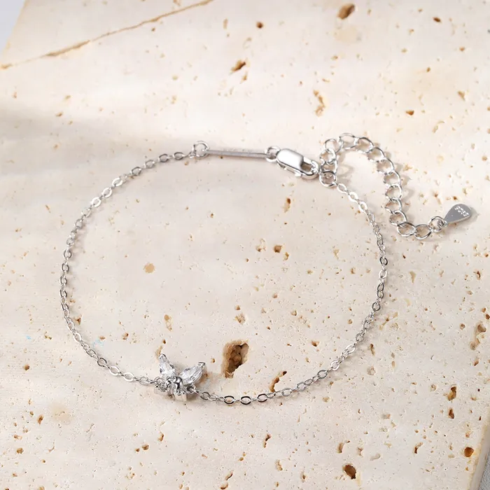 Bracelets Hey Happiness Gemstone Butterfly Charm Bracelet Sterling Silver Bracelets Hey Happiness Gemstone Butterfly Charm Bracelet Sterling Silver