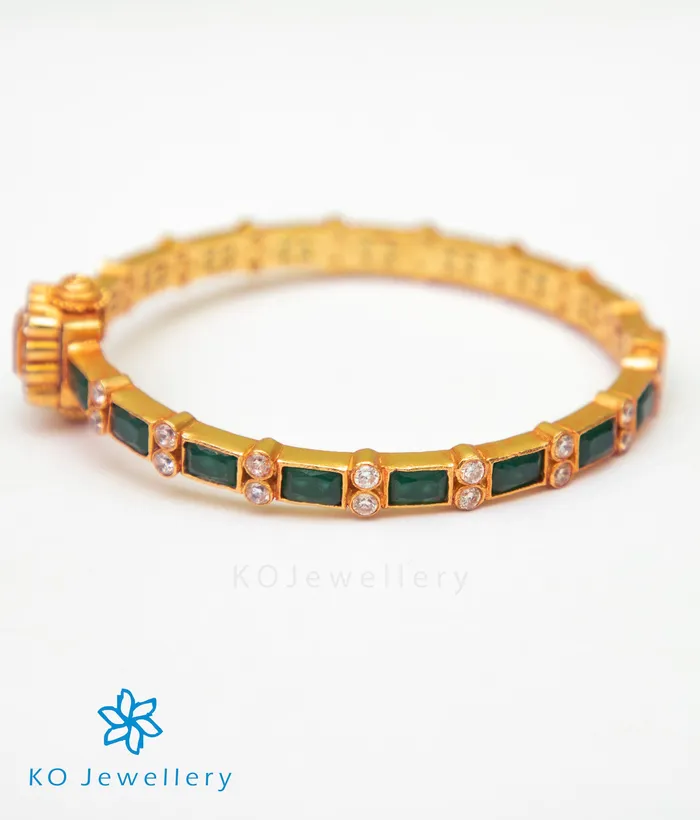 Bracelets Silversmith The Sattva Silver Kemp Bracelet GreenSize22242628