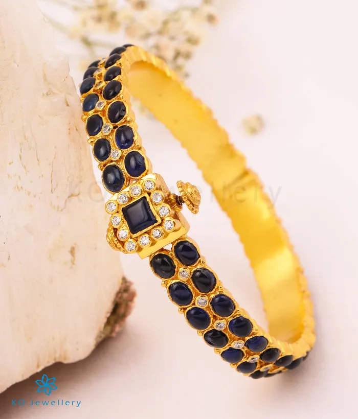 Bracelets The Arunodaya Silver Kemp BraceletBlueSize 222428 Silversmith