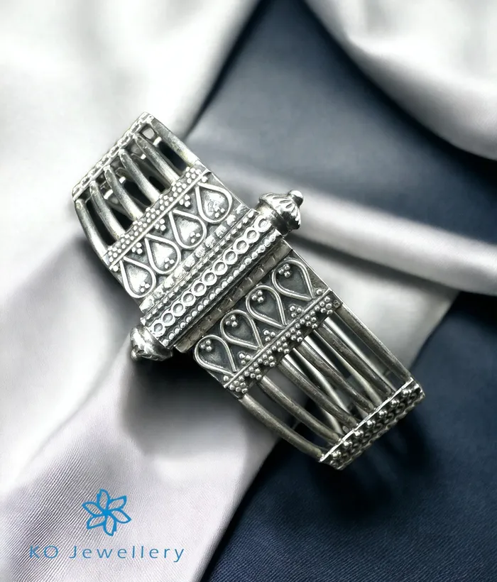 Bracelets The Veda Silver Kada Bracelet 6 layersSize 26 Jaipur