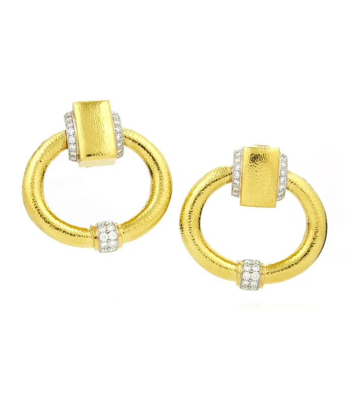 David Webb Workshop Earrings Doorknocker Earrings