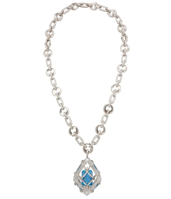 David Webb Workshop Necklaces Crystal Link Necklace