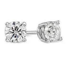 Earrings 25 Ct Round Cut Natural Earth Mined Diamond Stud Women Earring Solid White Gold 14K GB Earrings 25 Ct Round Cut Natural Earth Mined Diamond Stud Women Earring Solid White Gold 14K GB