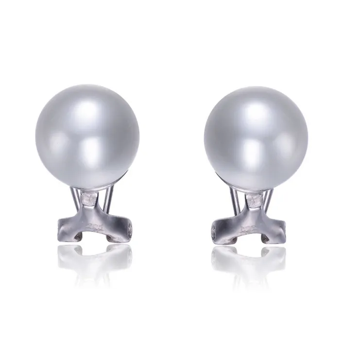 Earrings CZ Collection CZ Collections 12mm Imitation Pearl Stud ClipPost Earrings Earrings CZ Collection CZ Collections 12mm Imitation Pearl Stud ClipPost Earrings