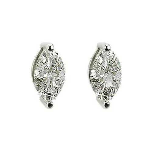 Earrings GB 2 Carats Marquise Cut Natural Earth Mined Diamond Stud Earring Solid White Gold Earrings GB 2 Carats Marquise Cut Natural Earth Mined Diamond Stud Earring Solid White Gold