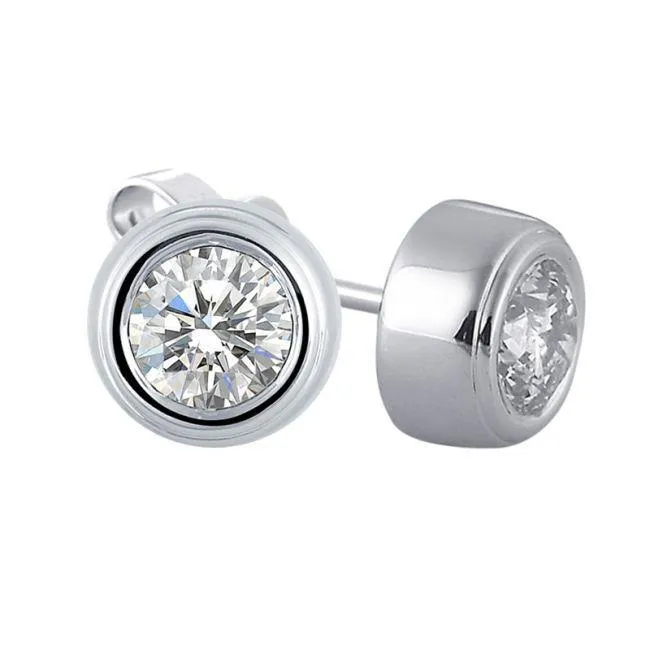Earrings GB 3 Carats Natural Earth Mined Diamonds Stud Earrings White Gold 14K Earrings GB 3 Carats Natural Earth Mined Diamonds Stud Earrings White Gold 14K