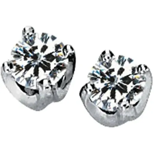 Earrings GB 4 Ct Casual Natural Earth Mined Diamond Gold Earrings