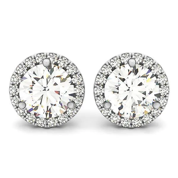 Earrings GB 630 Carats Round Natural Earth Mined Diamond Women Stud Earrings Pave Halo Earrings GB 630 Carats Round Natural Earth Mined Diamond Women Stud Earrings Pave Halo