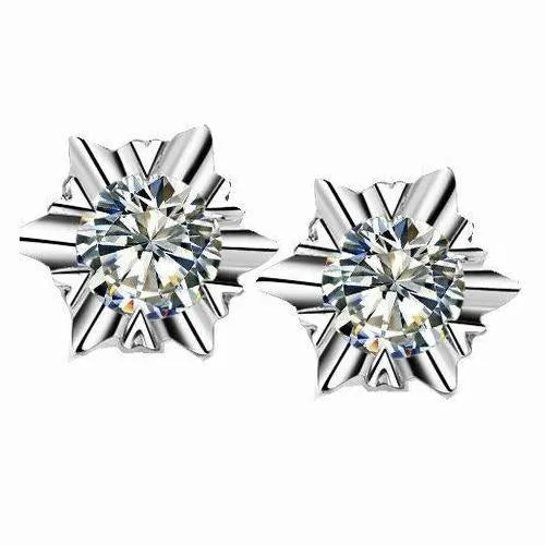 Earrings GB Solitaire Round Cut Natural Earth Mined Diamond Stud Earring 20 Carat White Gold 14K Earrings GB Solitaire Round Cut Natural Earth Mined Diamond Stud Earring 20 Carat White Gold 14K