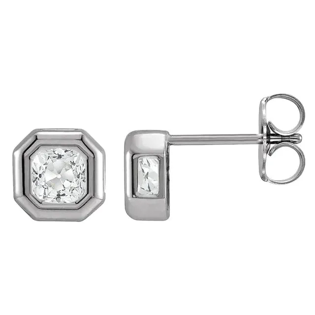 Earrings HarryChadEntcom Cushion Earth Mined Diamond Earrings For Men