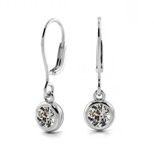 Earrings HarryChadEntcom Mined Diamond Leverback Earrings 150 Carats Bezel Set Earrings HarryChadEntcom Mined Diamond Leverback Earrings 150 Carats Bezel Set