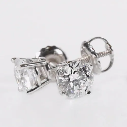 Earrings HarryChadEntcom Round Natural Earth Mined Diamond Stud Earrings Earrings HarryChadEntcom Round Natural Earth Mined Diamond Stud Earrings