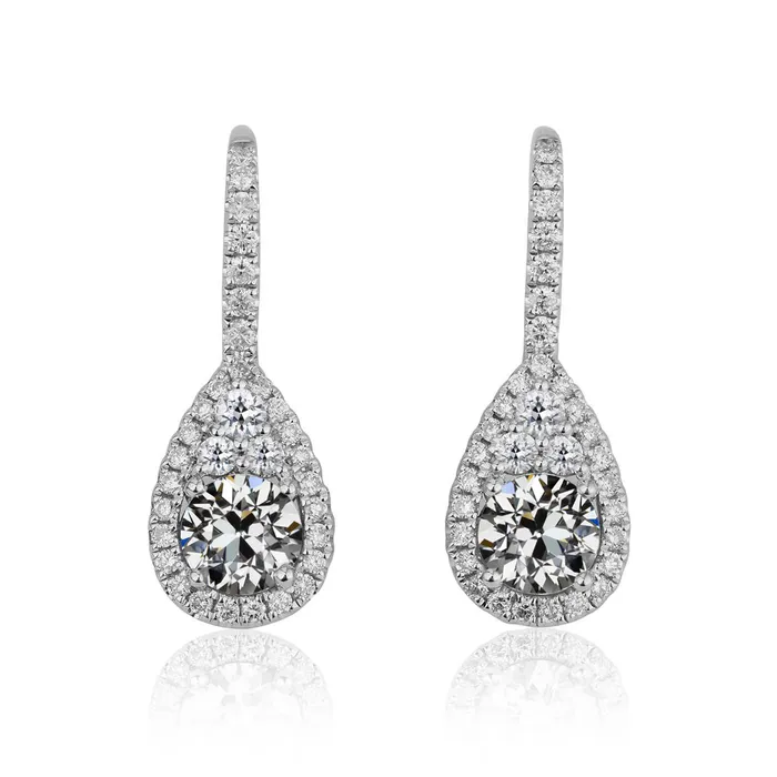 Earrings Round Halo Earth Mined Diamond Old European Dangle Earrings 5 Carats Gold HarryChadEntcom Earrings Round Halo Earth Mined Diamond Old European Dangle Earrings 5 Carats Gold HarryChadEntcom
