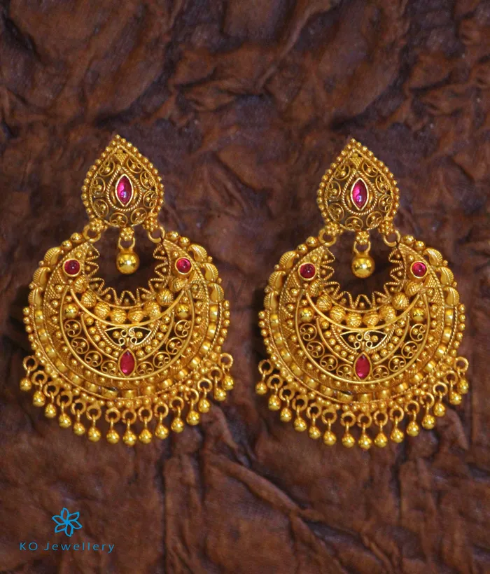 Earrings Silversmith The Ahana Silver ChandBali Earrings
