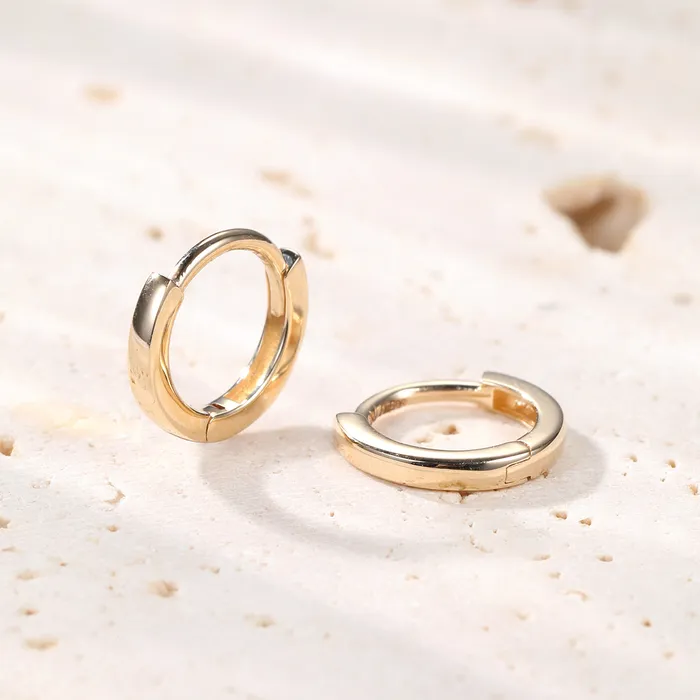 Eternal Hoop Earrings 14K Gold Hey Happiness Earrings Eternal Hoop Earrings 14K Gold Hey Happiness Earrings