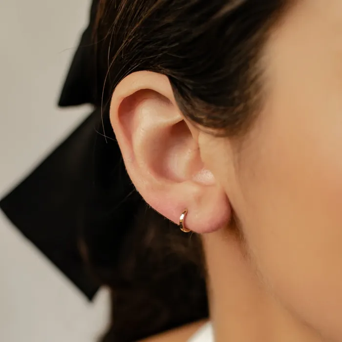 Eternal Hoop Earrings 14K Gold Hey Happiness Earrings Eternal Hoop Earrings 14K Gold Hey Happiness Earrings