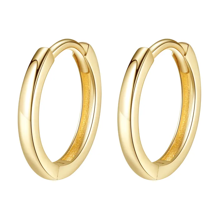 Eternal Hoop Earrings 14K Gold Hey Happiness Earrings Eternal Hoop Earrings 14K Gold Hey Happiness Earrings