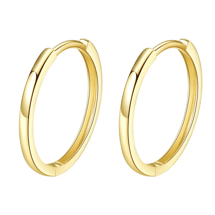 Eternal Hoop Earrings 14K Gold Hey Happiness Earrings Eternal Hoop Earrings 14K Gold Hey Happiness Earrings