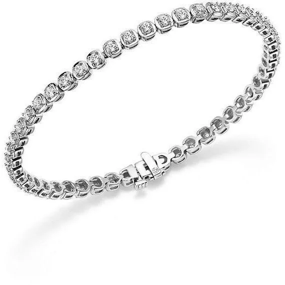 GB Bracelets 5 Ct Brilliant Cut Natural Earth Mined Diamond Tennis Ladies Bracelet White Gold 14K GB Bracelets 5 Ct Brilliant Cut Natural Earth Mined Diamond Tennis Ladies Bracelet White Gold 14K