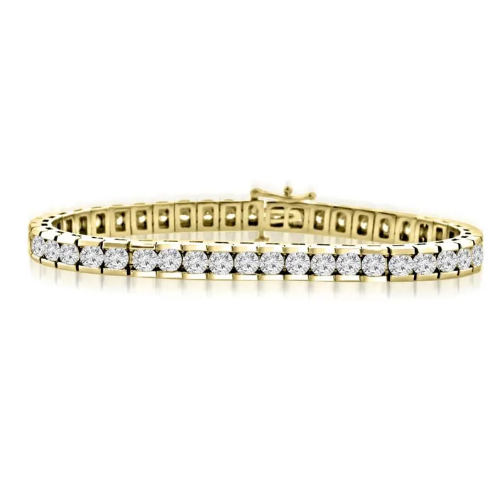 GB Bracelets Channel Set Bracelet 880 Carats Round Cut Natural Earth Mined Diamonds YG 14K GB Bracelets Channel Set Bracelet 880 Carats Round Cut Natural Earth Mined Diamonds YG 14K