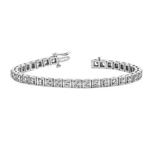 GB Bracelets Round Cut Natural Earth Mined Diamond Tennis Bracelet 445 Carat Prong Set White Gold 14K GB Bracelets Round Cut Natural Earth Mined Diamond Tennis Bracelet 445 Carat Prong Set White Gold 14K