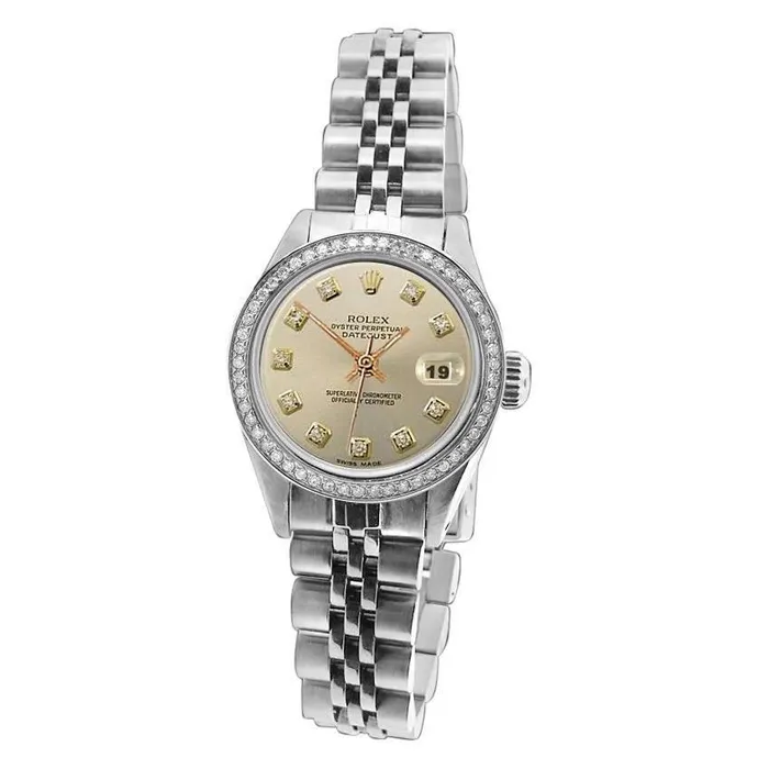 GB Bracelets Silver Diamond Dial Bezel Watch Ss Jubile Bracelet Rolex Datejust GB Bracelets Silver Diamond Dial Bezel Watch Ss Jubile Bracelet Rolex Datejust