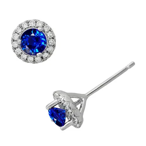 GB Earrings 230 Ct Ceylon Sapphire Women Studs Earring Jewelry White Gold 14K GB Earrings 230 Ct Ceylon Sapphire Women Studs Earring Jewelry White Gold 14K