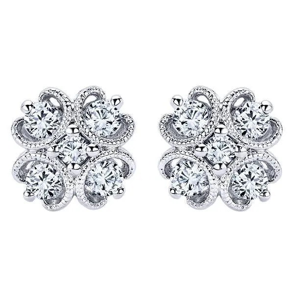 GB Earrings 280 Carats Gorgeous Natural Earth Mined Diamonds Lady Studs Earring 14K White Gold New GB Earrings 280 Carats Gorgeous Natural Earth Mined Diamonds Lady Studs Earring 14K White Gold New