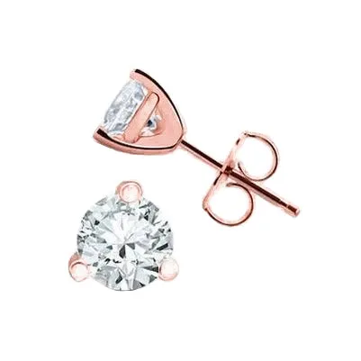 GB Earrings 450 Carats Round Cut Genuine Natural Earth Mined Diamonds Women Studs Earrings Rose Gold 14K GB Earrings 450 Carats Round Cut Genuine Natural Earth Mined Diamonds Women Studs Earrings Rose Gold 14K