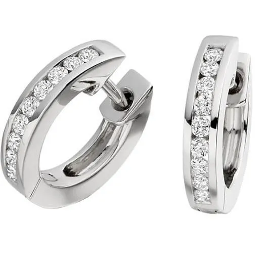 GB Earrings Brilliant Cut 270 Carats Natural Earth Mined Diamonds Women Hoop Earrings White Gold GB Earrings Brilliant Cut 270 Carats Natural Earth Mined Diamonds Women Hoop Earrings White Gold