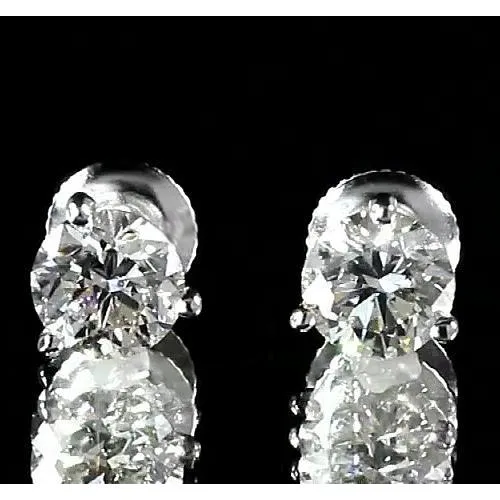 GB Earrings Round Natural Earth Mined Diamond Stud Earring Martini Setting 160 Carats White Gold 14K GB Earrings Round Natural Earth Mined Diamond Stud Earring Martini Setting 160 Carats White Gold 14K