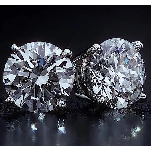 GB Earrings Round Real Natural Earth Mined Diamond Basket Stud Earring 250 Carats White Gold 14K Jewelry GB Earrings Round Real Natural Earth Mined Diamond Basket Stud Earring 250 Carats White Gold 14K Jewelry
