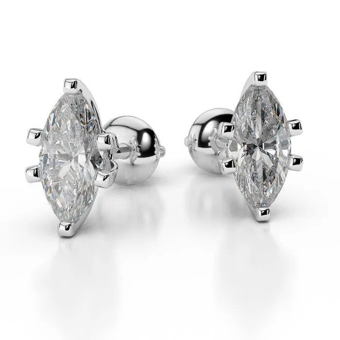 GB Earrings Solitaire Prong Set Natural Earth Mined Diamond 380 Carats Lady Studs Earrings Wg 14K GB Earrings Solitaire Prong Set Natural Earth Mined Diamond 380 Carats Lady Studs Earrings Wg 14K