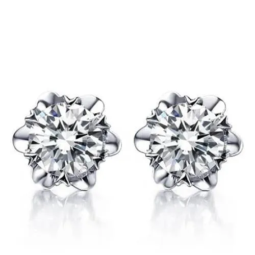 GB Earrings Women Studs Earrings 4 Carats Natural Earth Mined Diamonds White Gold 14K GB Earrings Women Studs Earrings 4 Carats Natural Earth Mined Diamonds White Gold 14K