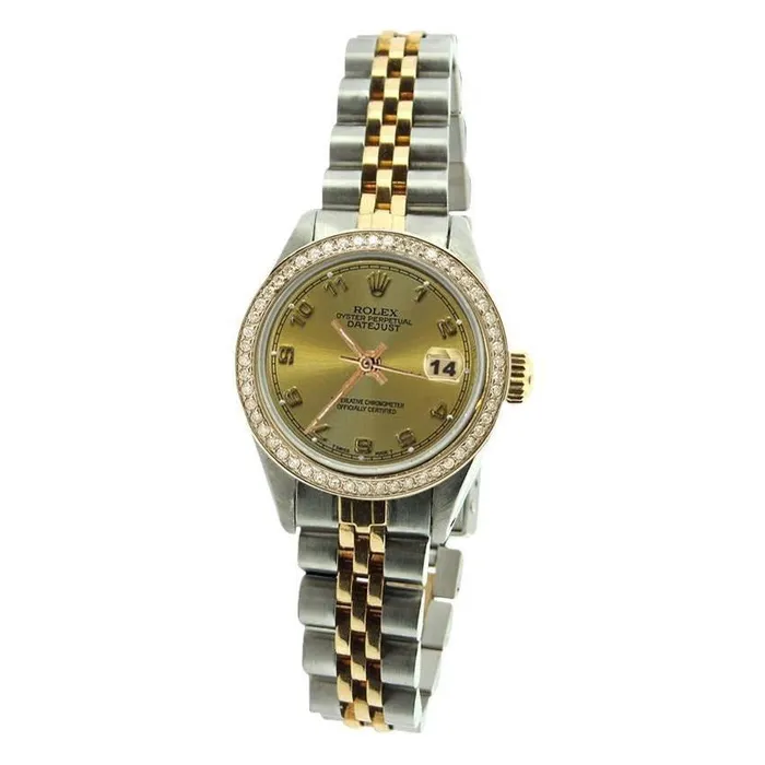 GB Ladies Arabic Dial Ss Yellow Gold Rolex Datejust Watch Watches