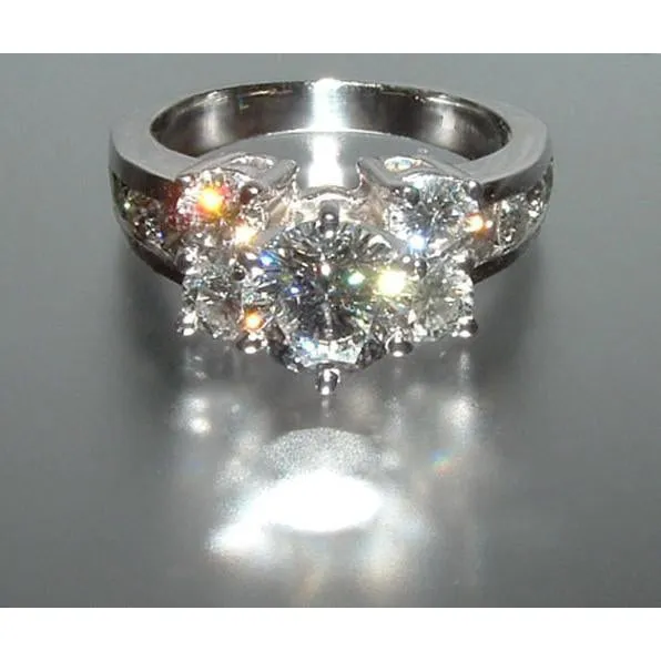 GB Natural Earth Mined Diamond Engagement Ring And Band Set 476 Carats White Gold 14K Rings