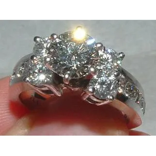 GB Natural Earth Mined Diamond Engagement Ring And Band Set 476 Carats White Gold 14K Rings