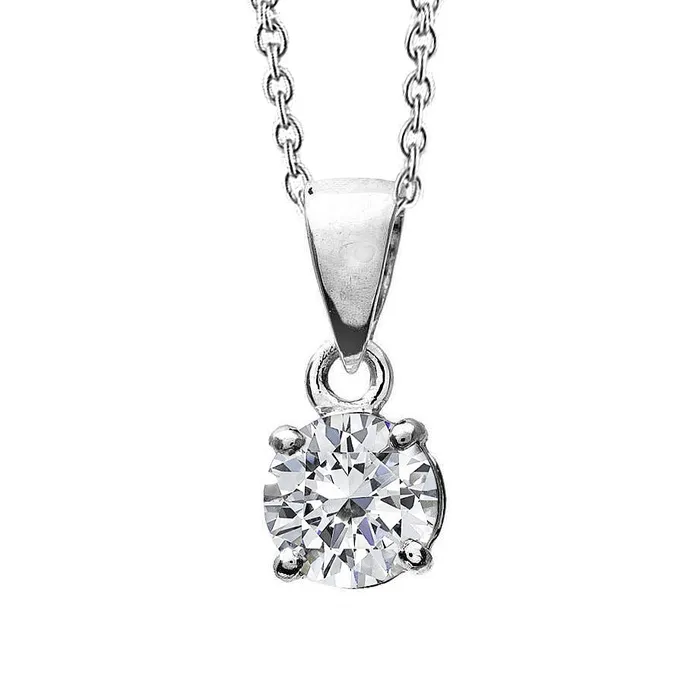 GB Natural Earth Mined Diamond Necklace Pendant 125 Carats White Gold 14K Round Cut Necklaces GB Natural Earth Mined Diamond Necklace Pendant 125 Carats White Gold 14K Round Cut Necklaces