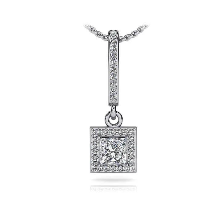 GB Necklaces Round Cut Princess Natural Earth Mined Diamond Pendant Necklace 33 Carat White Gold 14K GB Necklaces Round Cut Princess Natural Earth Mined Diamond Pendant Necklace 33 Carat White Gold 14K