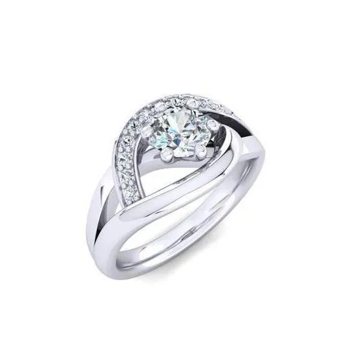 GB Real Natural Earth Mined Diamond Engagement Ring White Gold 170 Ct Rings GB Real Natural Earth Mined Diamond Engagement Ring White Gold 170 Ct Rings