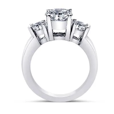 GB Rings 250 Ct Round Natural Earth Mined Diamonds Three Stone Anniversary Ring