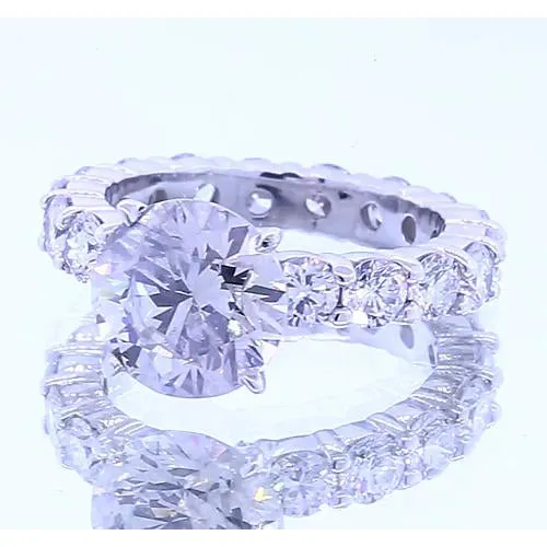 GB Rings 3 Carats Round Natural Earth Mined Diamond 4 Prong Setting Engagement Ring GB Rings 3 Carats Round Natural Earth Mined Diamond 4 Prong Setting Engagement Ring