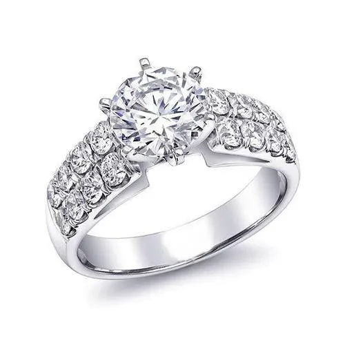 GB Rings Gorgeous 360 Carats Round Natural Earth Mined Diamond Engagement Ring White Gold 14K GB Rings Gorgeous 360 Carats Round Natural Earth Mined Diamond Engagement Ring White Gold 14K