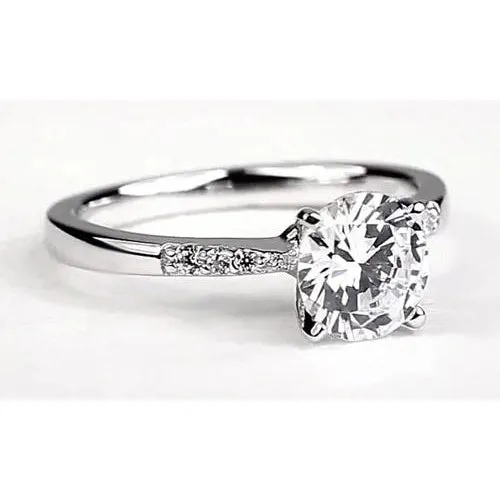 GB Rings Round Natural Earth Mined Diamond Engagement Ring 175 Carats GB Rings Round Natural Earth Mined Diamond Engagement Ring 175 Carats