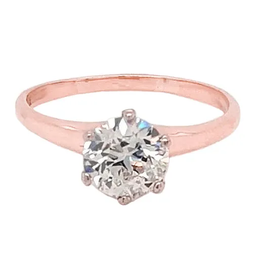 GB Rings Solitaire Natural Earth Mined Diamond Engagement Ring 2 Carats Rose Gold 14K GB Rings Solitaire Natural Earth Mined Diamond Engagement Ring 2 Carats Rose Gold 14K