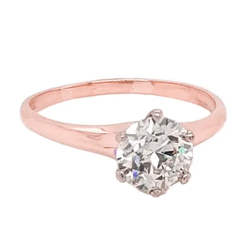 GB Rings Solitaire Natural Earth Mined Diamond Engagement Ring 2 Carats Rose Gold 14K GB Rings Solitaire Natural Earth Mined Diamond Engagement Ring 2 Carats Rose Gold 14K