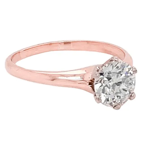 GB Rings Solitaire Natural Earth Mined Diamond Engagement Ring 2 Carats Rose Gold 14K GB Rings Solitaire Natural Earth Mined Diamond Engagement Ring 2 Carats Rose Gold 14K