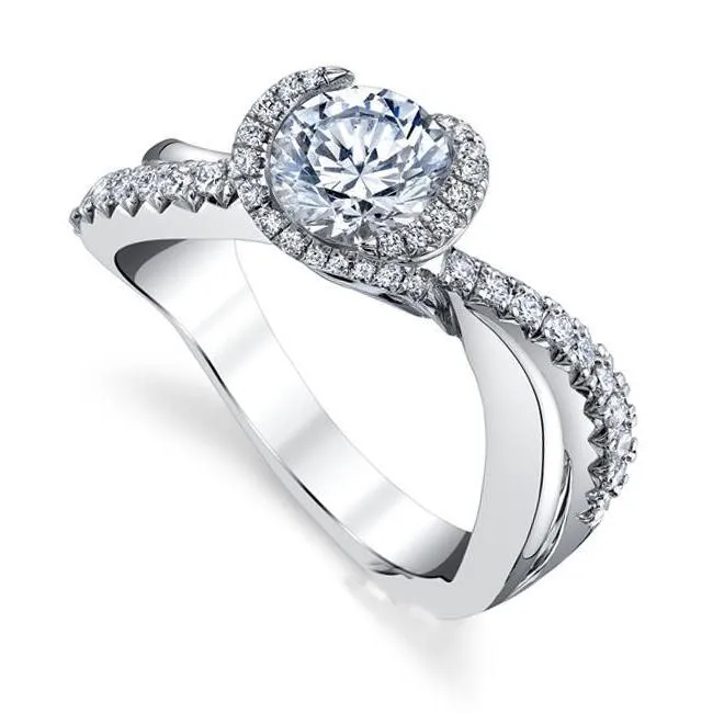 GB Rings Sparkling Round Natural Earth Mined Diamond Anniversary Twisted Shank Ring 330 Carats GB Rings Sparkling Round Natural Earth Mined Diamond Anniversary Twisted Shank Ring 330 Carats