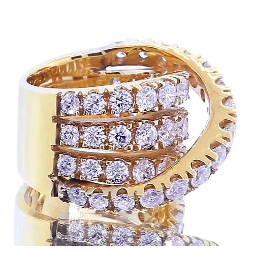 GB Rings Vintage Type Natural Earth Mined Diamond Round Fancy Ring Yellow Gold 14K 357 Carats GB Rings Vintage Type Natural Earth Mined Diamond Round Fancy Ring Yellow Gold 14K 357 Carats