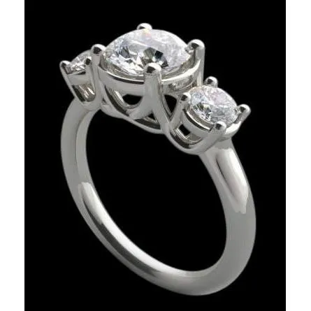 GB Three Stone Natural Earth Mined Diamond Lucida 250 Carat Engagement Ring White Gold Rings GB Three Stone Natural Earth Mined Diamond Lucida 250 Carat Engagement Ring White Gold Rings